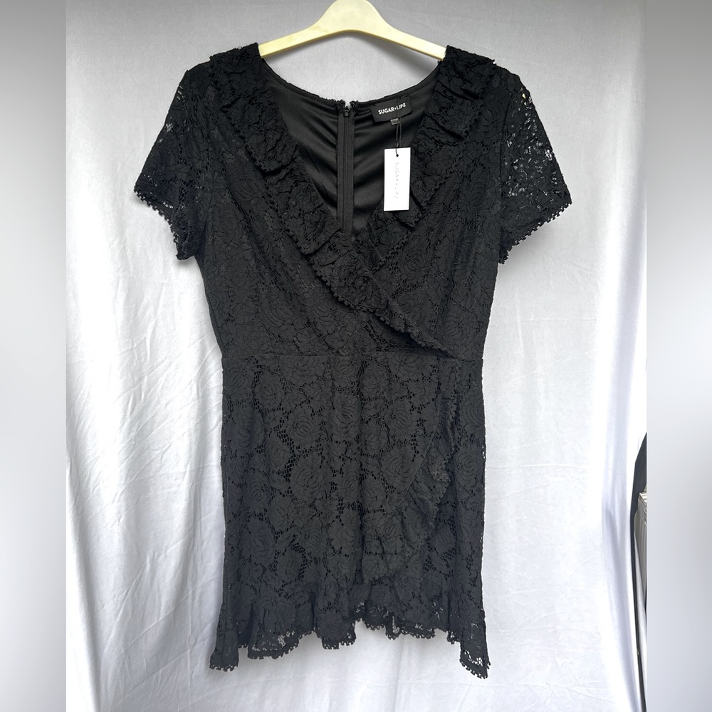 Sugar Lips Black Lace Dress